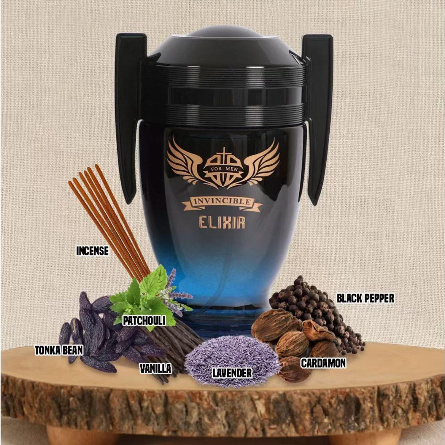 Invincible Elixir - Intense Concentrated Cologne for Men | Powerful 3.4oz