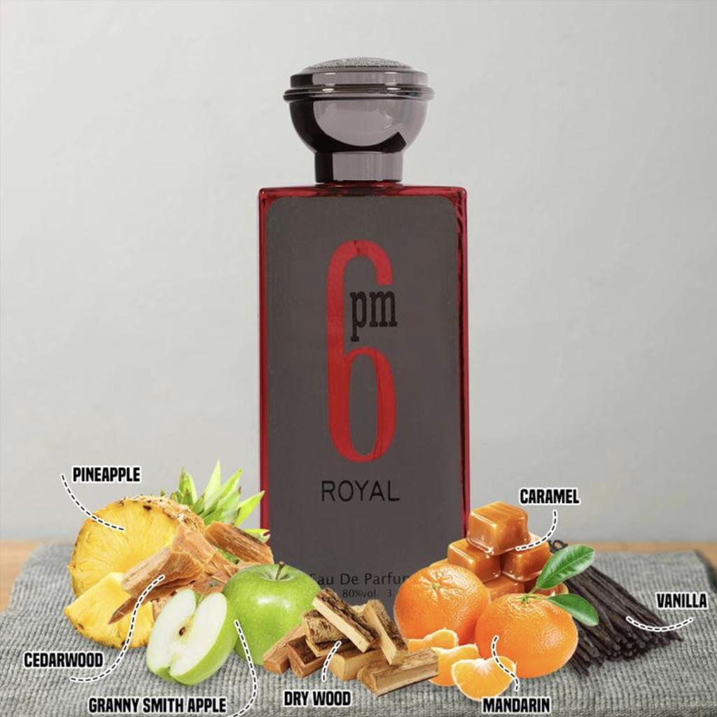 6 PM Royal EDP - Warm Elegant Unisex Fragrance | Evening Scent 3.4oz