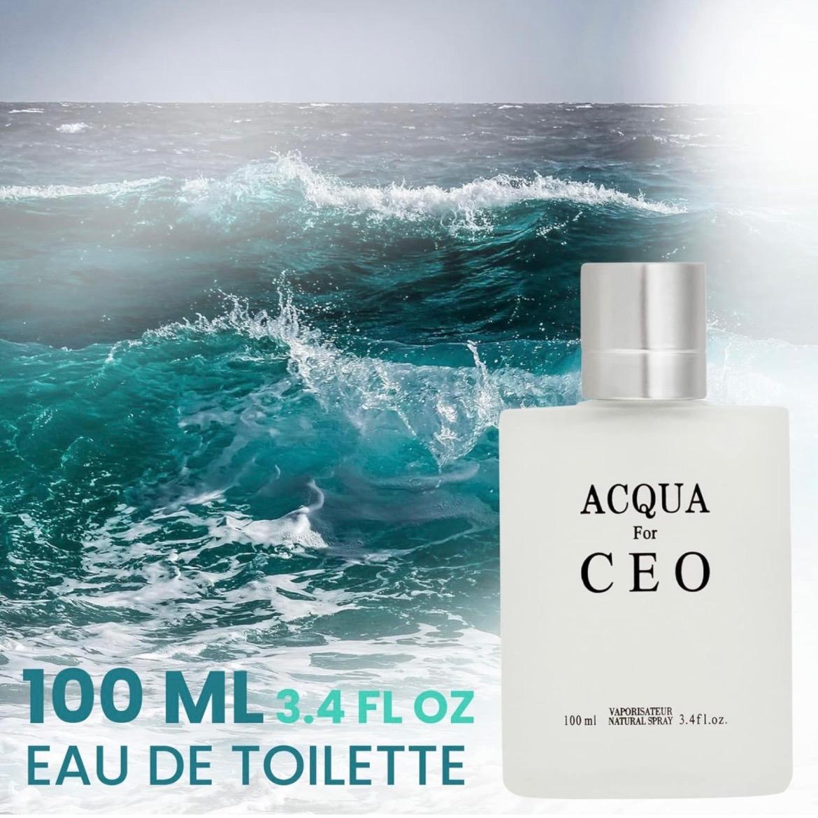 Aqua for CEO EDT - Clean Fresh Cologne for Men | Office Scent 3.4oz