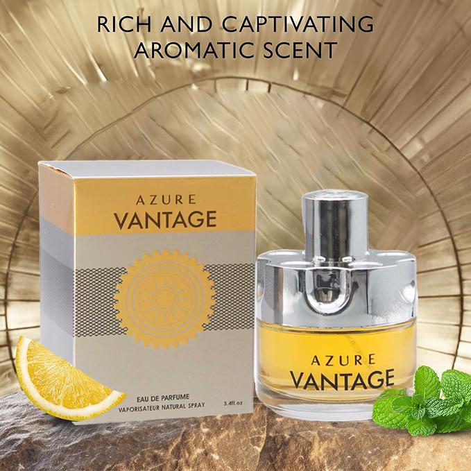 Azure Vantage EDP - Fresh Warm Cologne for Men | Versatile 3.4oz