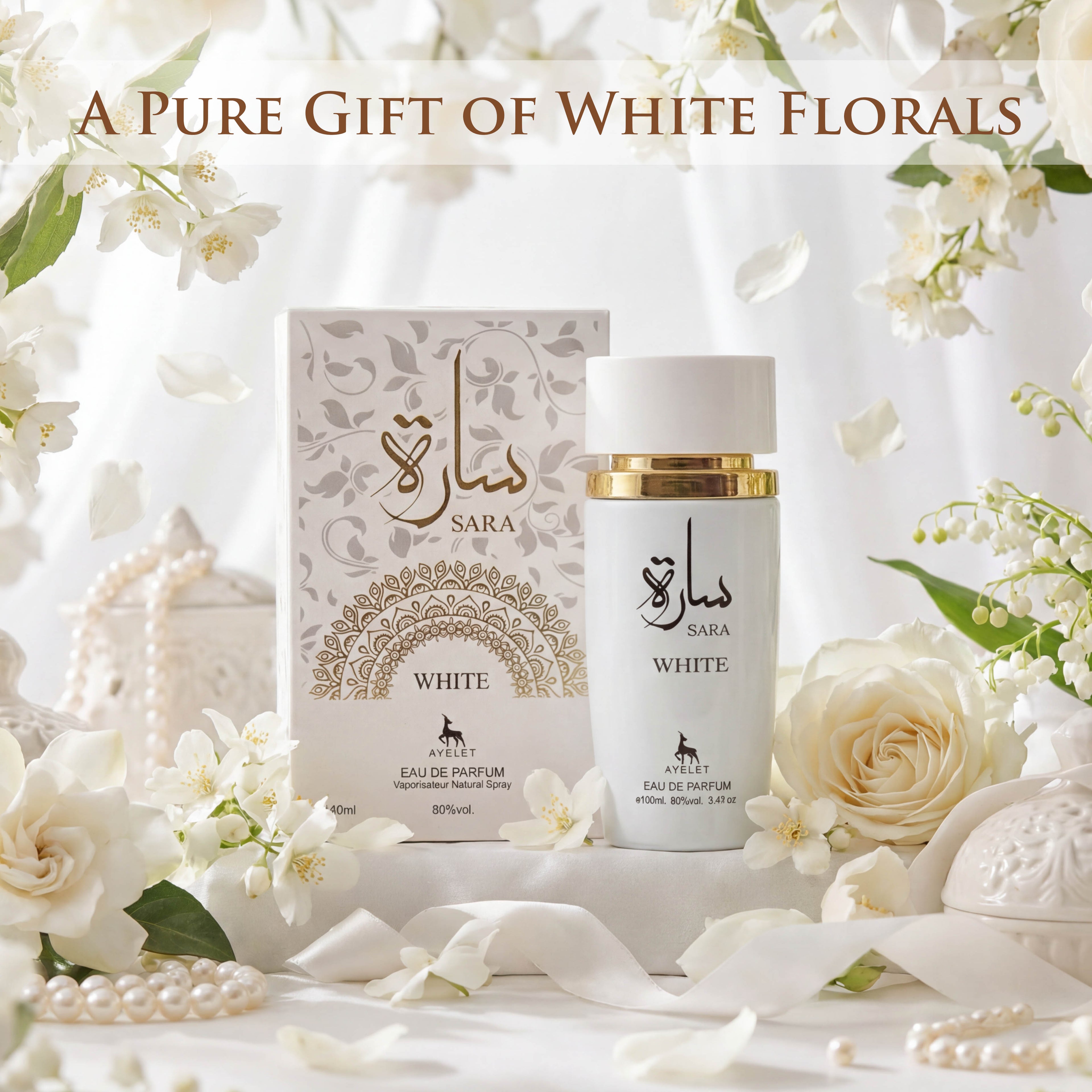 Sara White EDP - Soft Creamy Floral Perfume | Clean Feminine 3.4oz