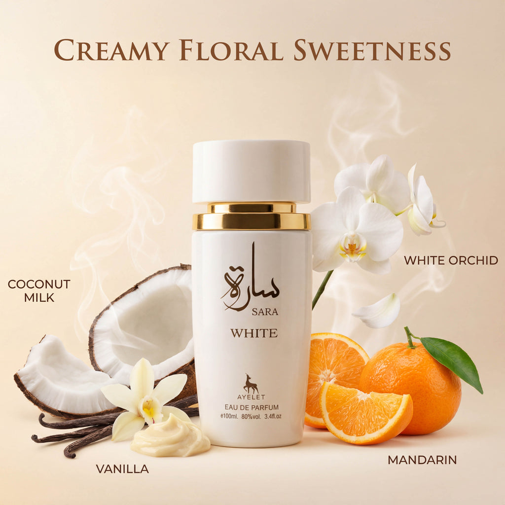 Sara White EDP - Soft Creamy Floral Perfume | Clean Feminine 3.4oz