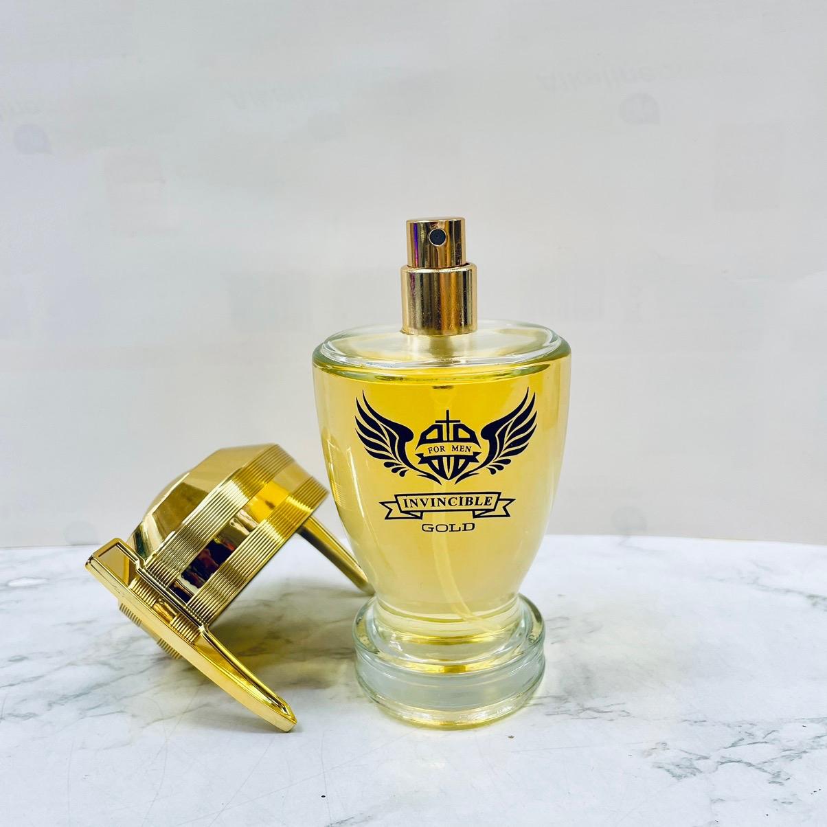 Invincible Gold EDP - Luxe Golden Cologne for Men | Premium 3.4oz