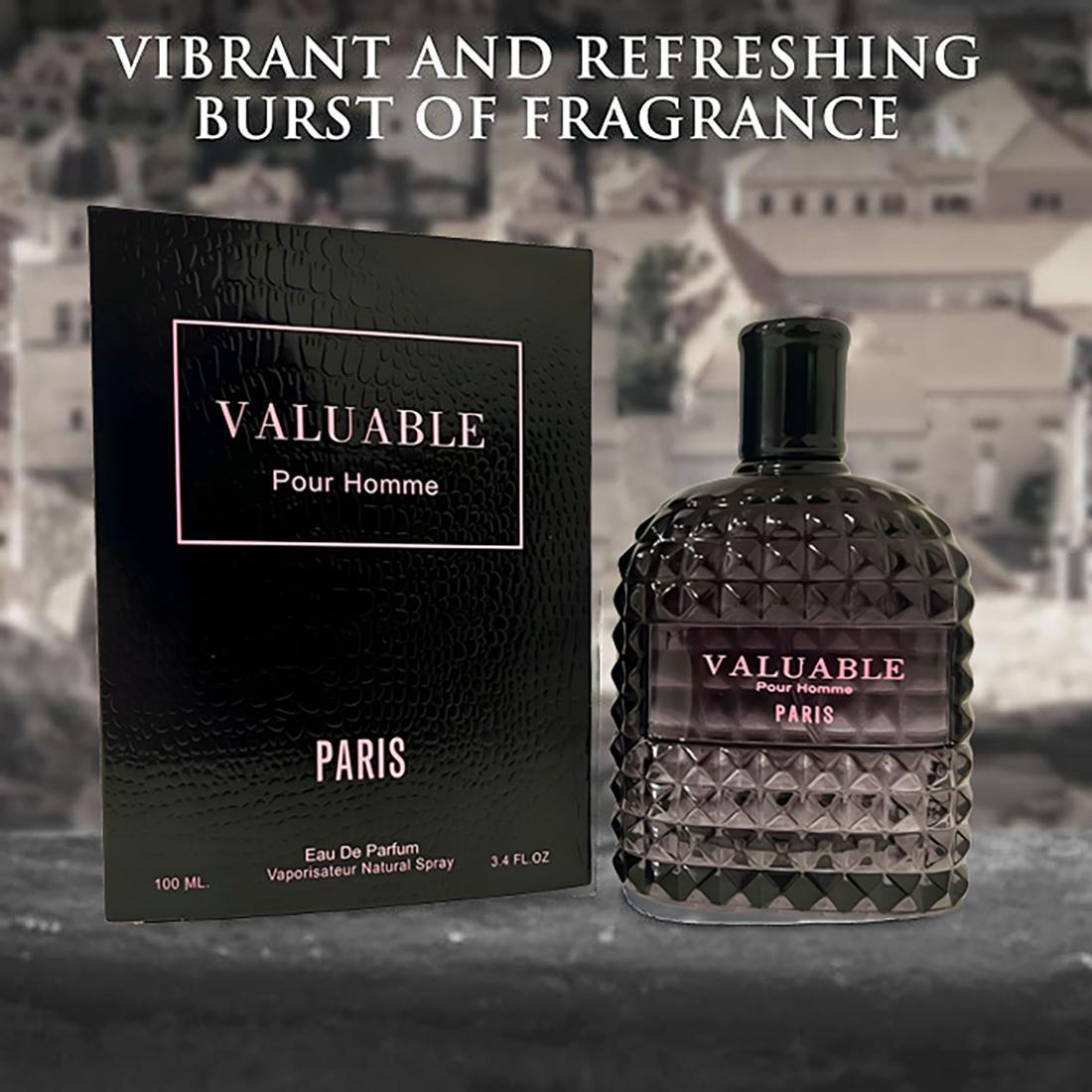Valuable Pour Homme Paris EDP - Rich Bold Cologne for Men | Gold 3.4oz