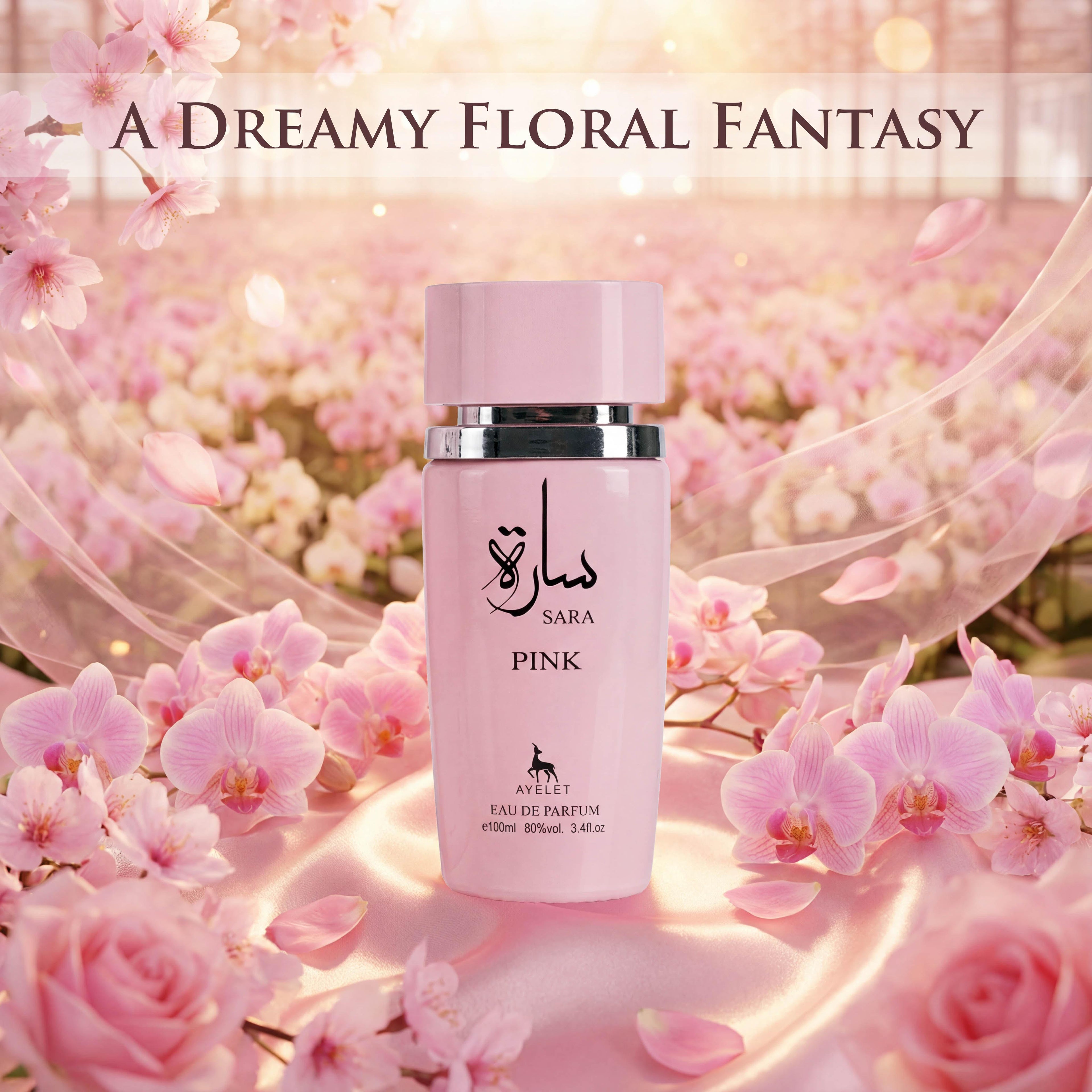Sara Pink EDP - Sweet Fruity Floral Perfume | Elegant Daily Wear 3.4oz