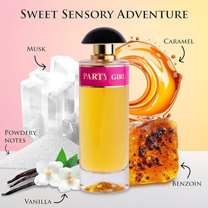 Party Girl EDP - Caramel Vanilla Perfume for Women | Night Out 3.4oz