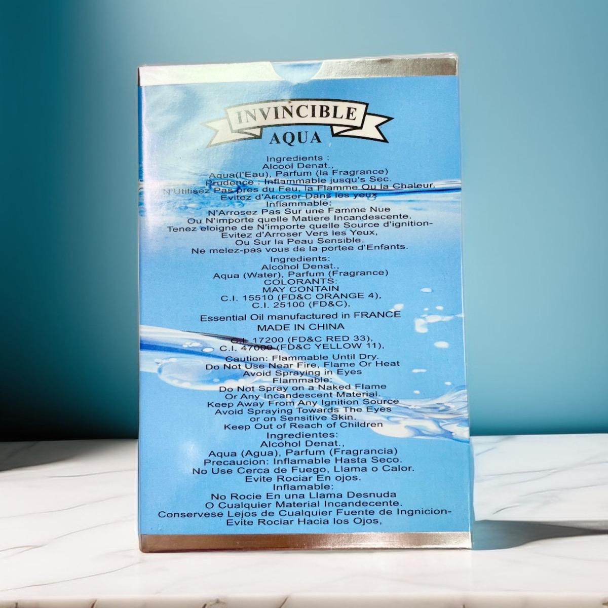 Invincible Aqua - Fresh Aquatic Cologne for Men | Long Lasting EDP 3.4oz