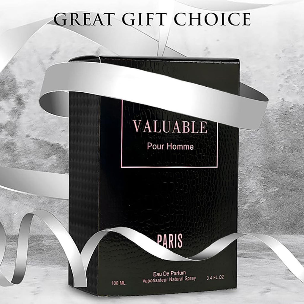 Valuable Pour Homme Paris EDP - Rich Bold Cologne for Men | Gold 3.4oz
