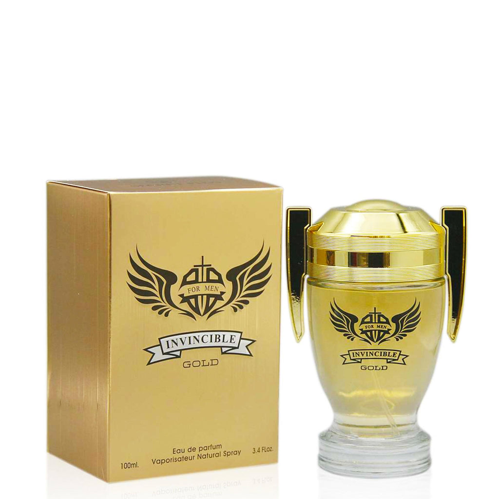 Invincible Gold EDP - Luxe Golden Cologne for Men | Premium 3.4oz