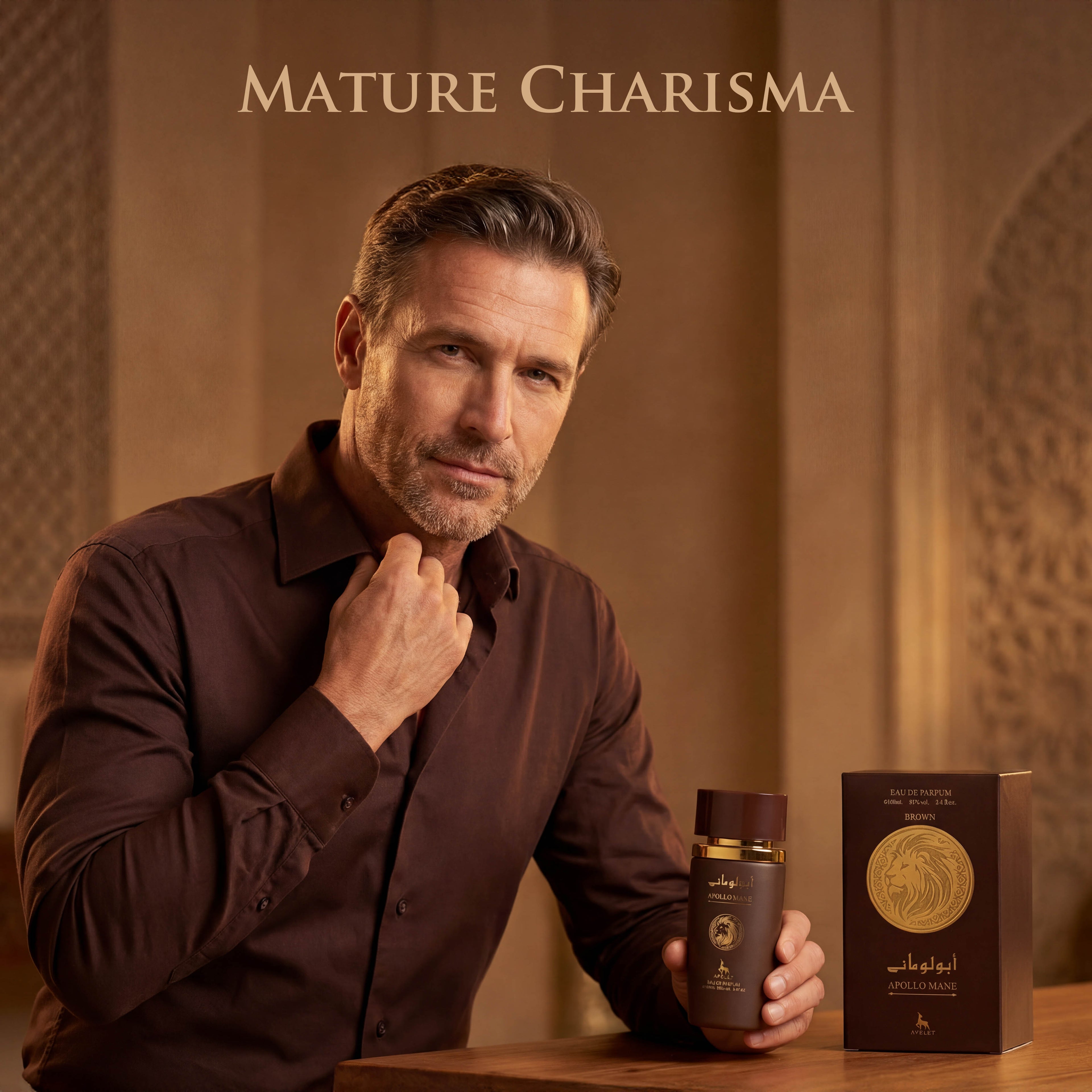 Apollo Mane Brown EDP - Warm Amber Coffee Cologne for Men | Bold 3.4oz