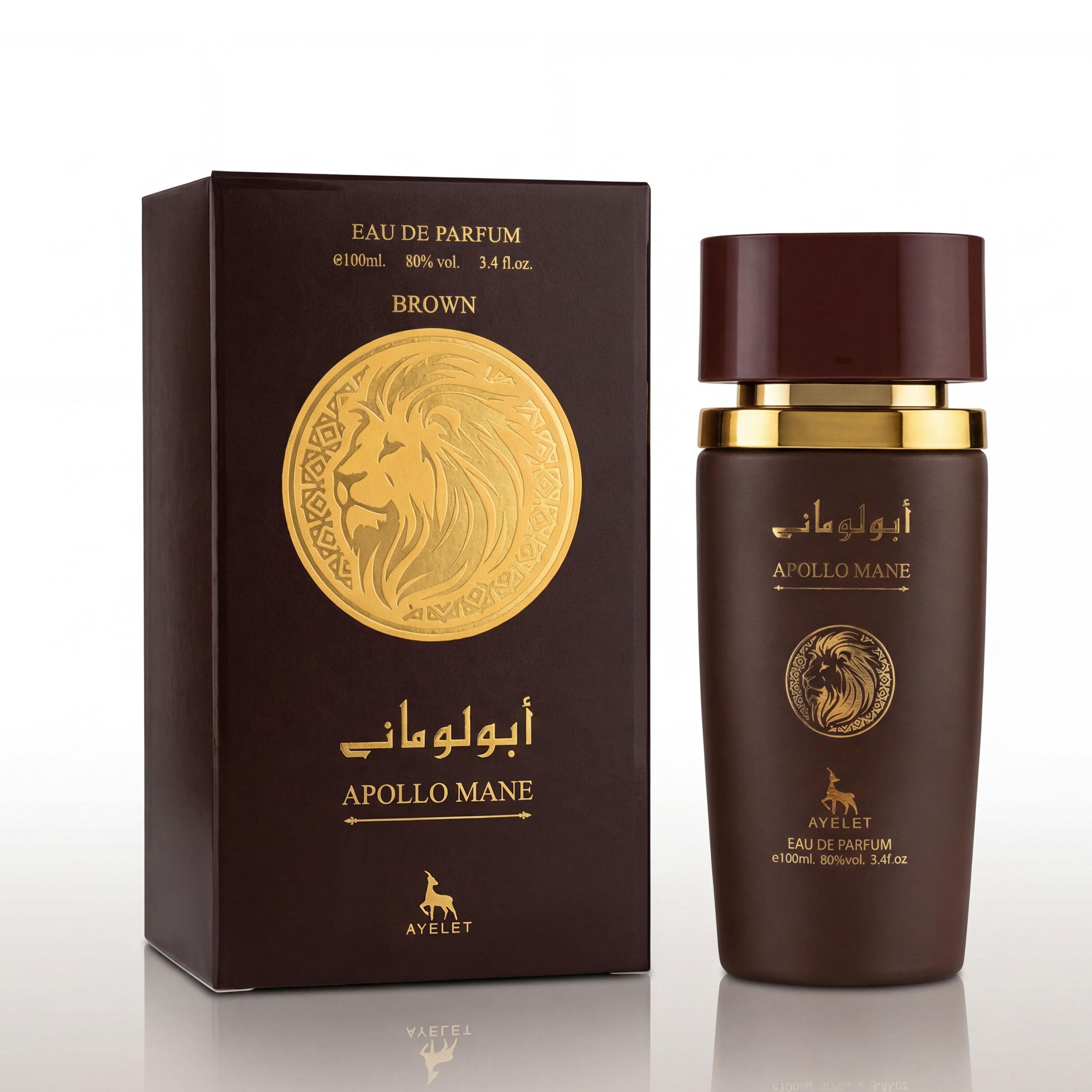Apollo Mane Brown EDP - Warm Amber Coffee Cologne for Men | Bold 3.4oz