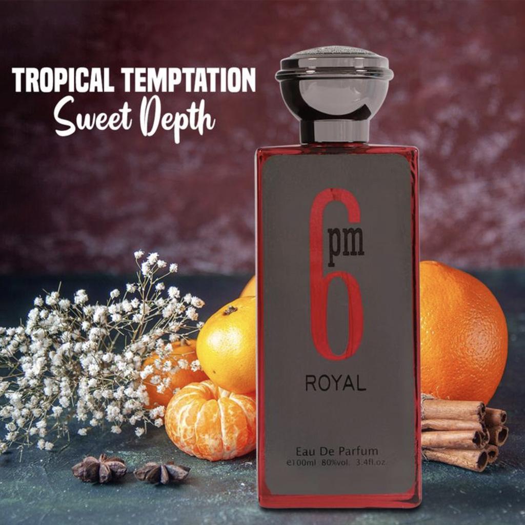 6 PM Royal EDP - Warm Elegant Unisex Fragrance | Evening Scent 3.4oz