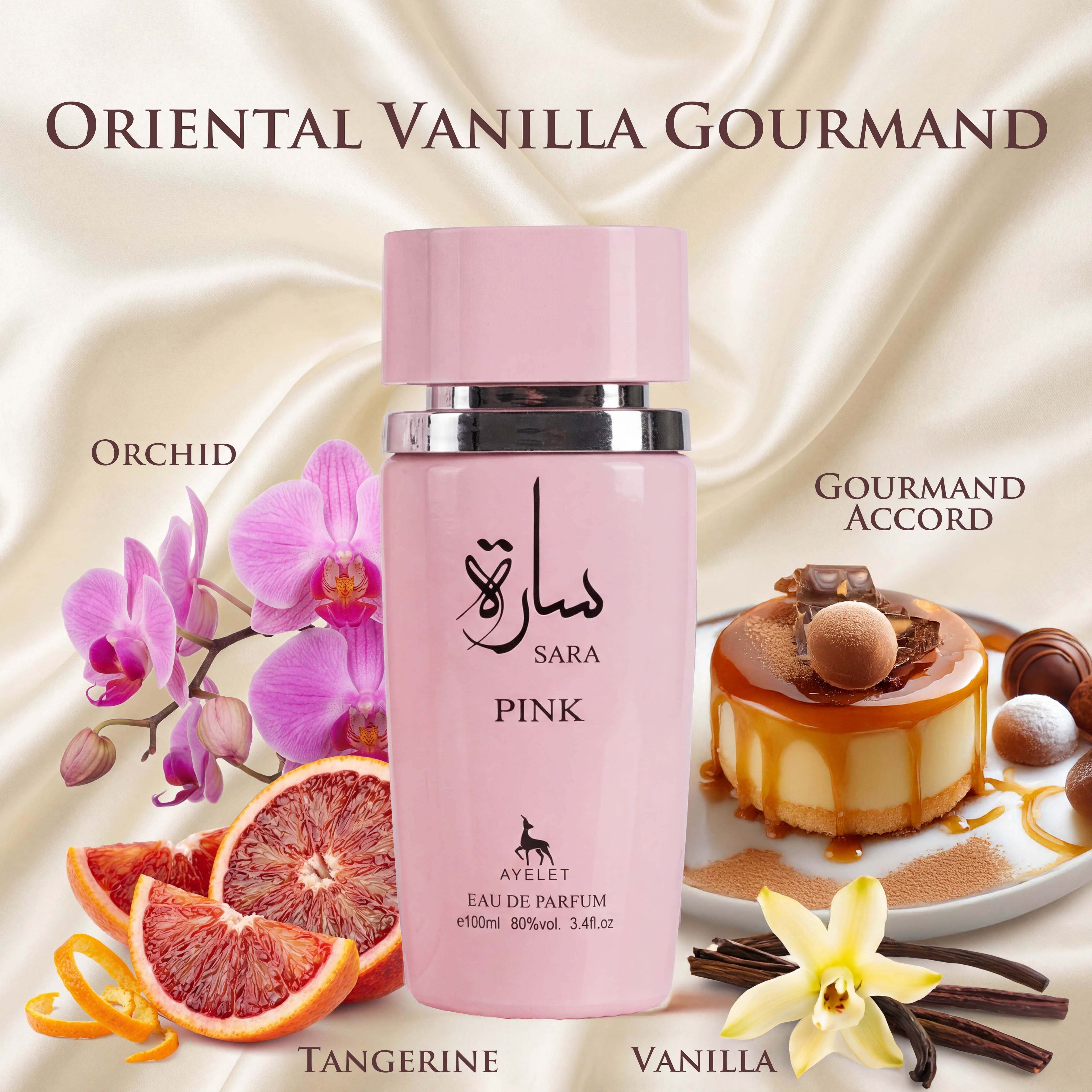 Sara Pink EDP - Sweet Creamy Gourmand Perfume for Women | Soft 3.4oz