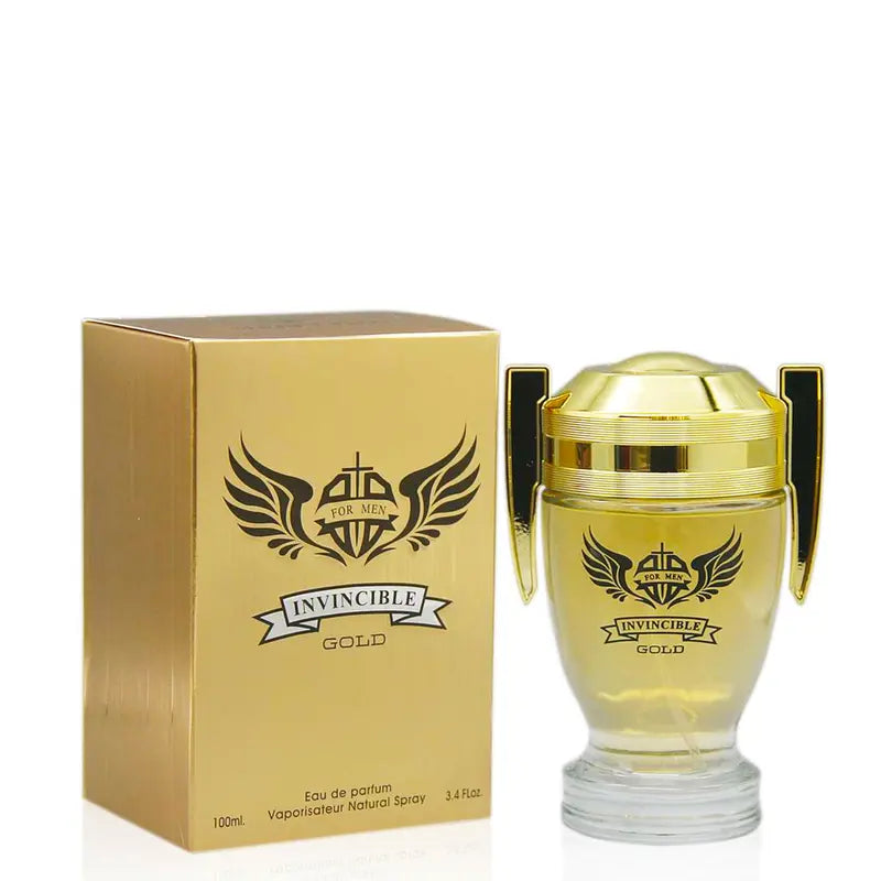 Invincible Gold EDP - Luxe Golden Cologne for Men | Premium 3.4oz