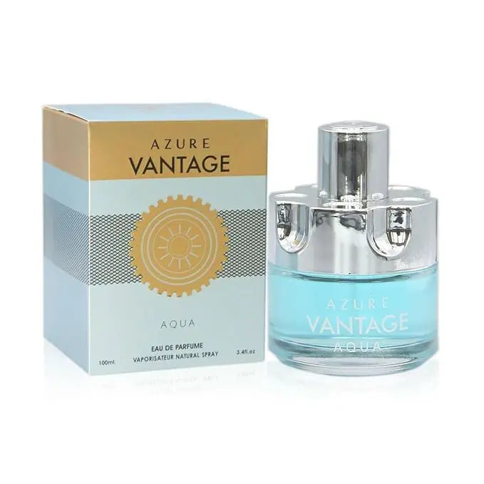 Azure Vantage Aqua EDP - Cool Aquatic Cologne for Men | Ocean Fresh 3.4oz